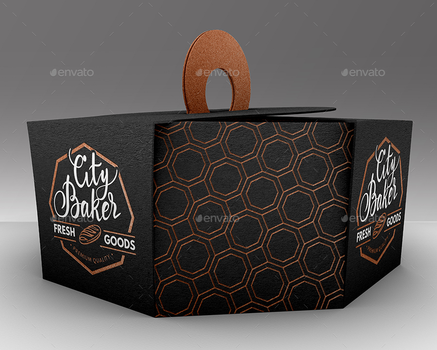 Packaging Mock Up Octagon Cake or Pastry Take Out Boxes VOL.3