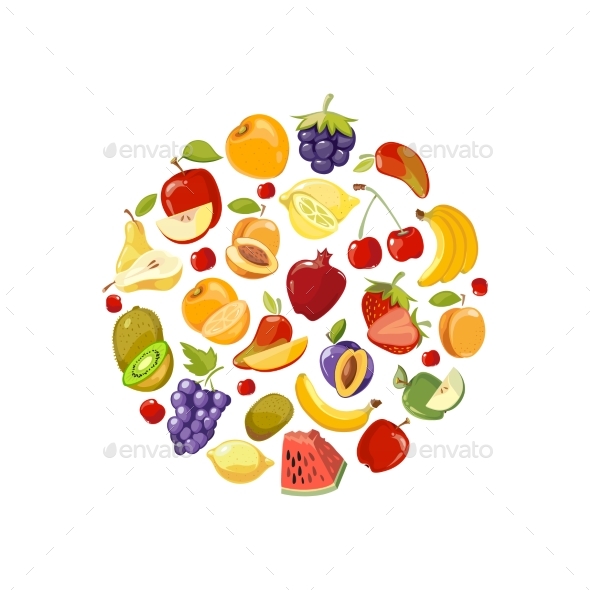 Circle Made of Fruits