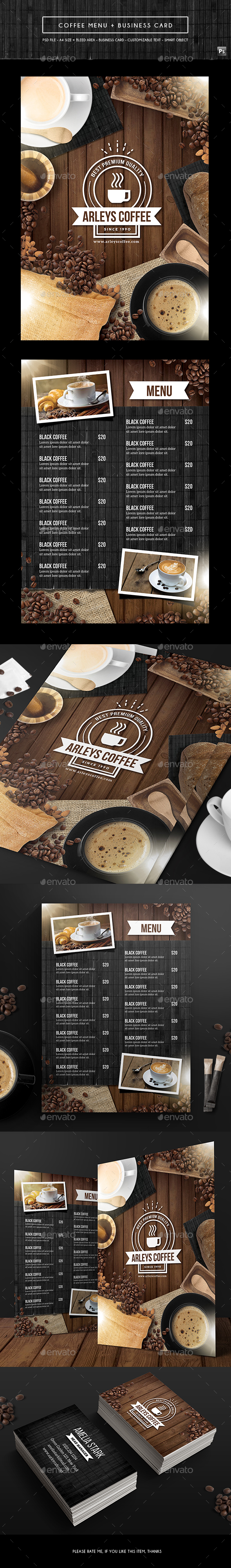 Coffee Menu + Business Card