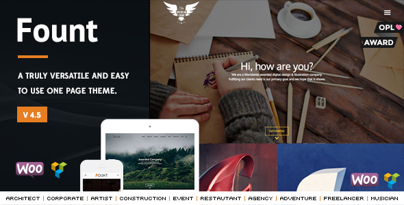 Fount - One & Multipage Hybrid WordPress Theme