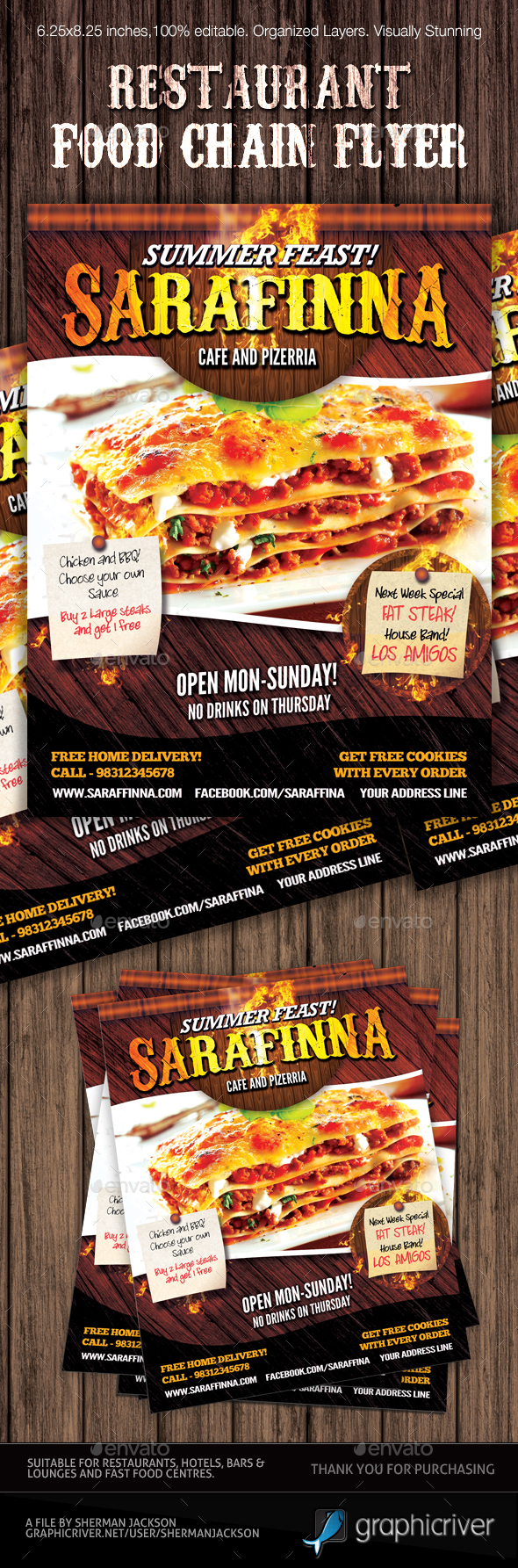 Restaurant Food Chain Flyer