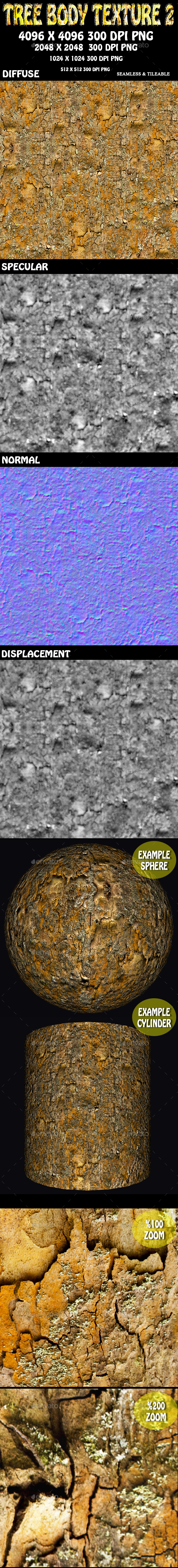 Tree Bark Texture Background 3D - 3DOcean Item for Sale
