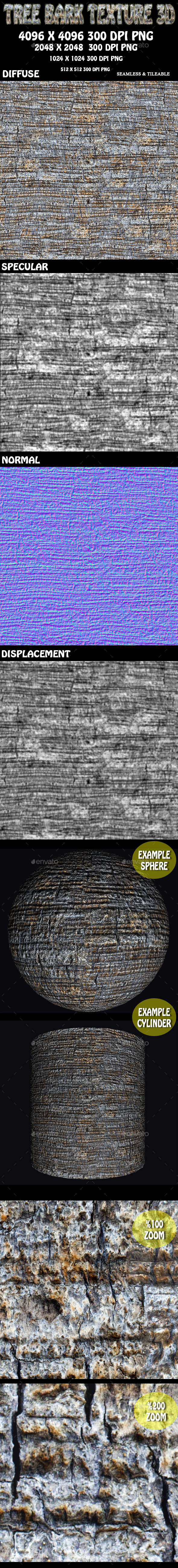 3DOcean Tree Bark Texture 3D 16935693 3DOcean Tree Bark Texture 3D 16935693