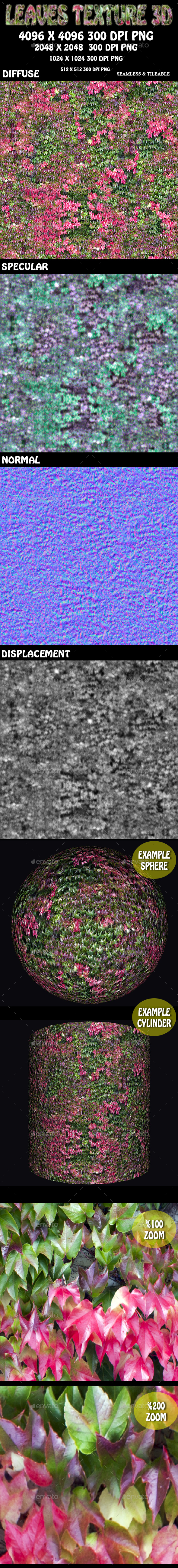 3DOcean Leaves Nature Texture 3D 16938405 3DOcean Leaves Nature Texture 3D 16938405