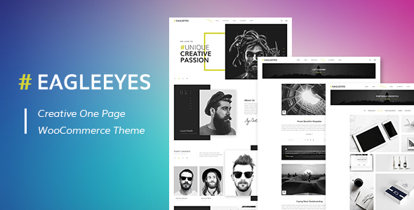 Item Description EAGLEEYES is a Modern and Creative premium HTML5 Template. EAGLEEYES is made in a beautiful style. Anyone can use it for startups, agencies, po