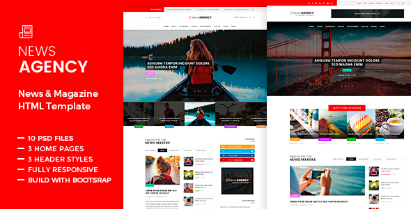 News Agency - News Magazine Newspaper HTML