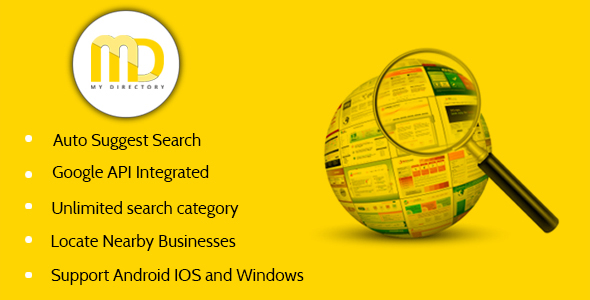 Online Business Directory or Classified Mobile App Script- My Directory App