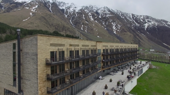 VideoHive A Large Building In The Mountains Aerial View 17016761 VideoHive A Large Building In The Mountains Aerial View 17016761