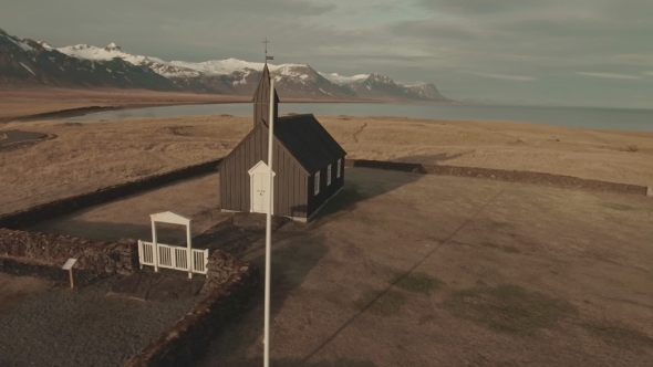 VideoHive Black Wooden Church In Budir Iceland 17017441 VideoHive Black Wooden Church In Budir Iceland 17017441