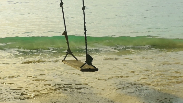 VideoHive A Rope Swings On The Beach 17017640 VideoHive A Rope Swings On The Beach 17017640