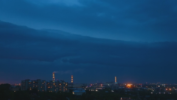 VideoHive Thunderstorm Over Night City 17017687 VideoHive Thunderstorm Over Night City 17017687