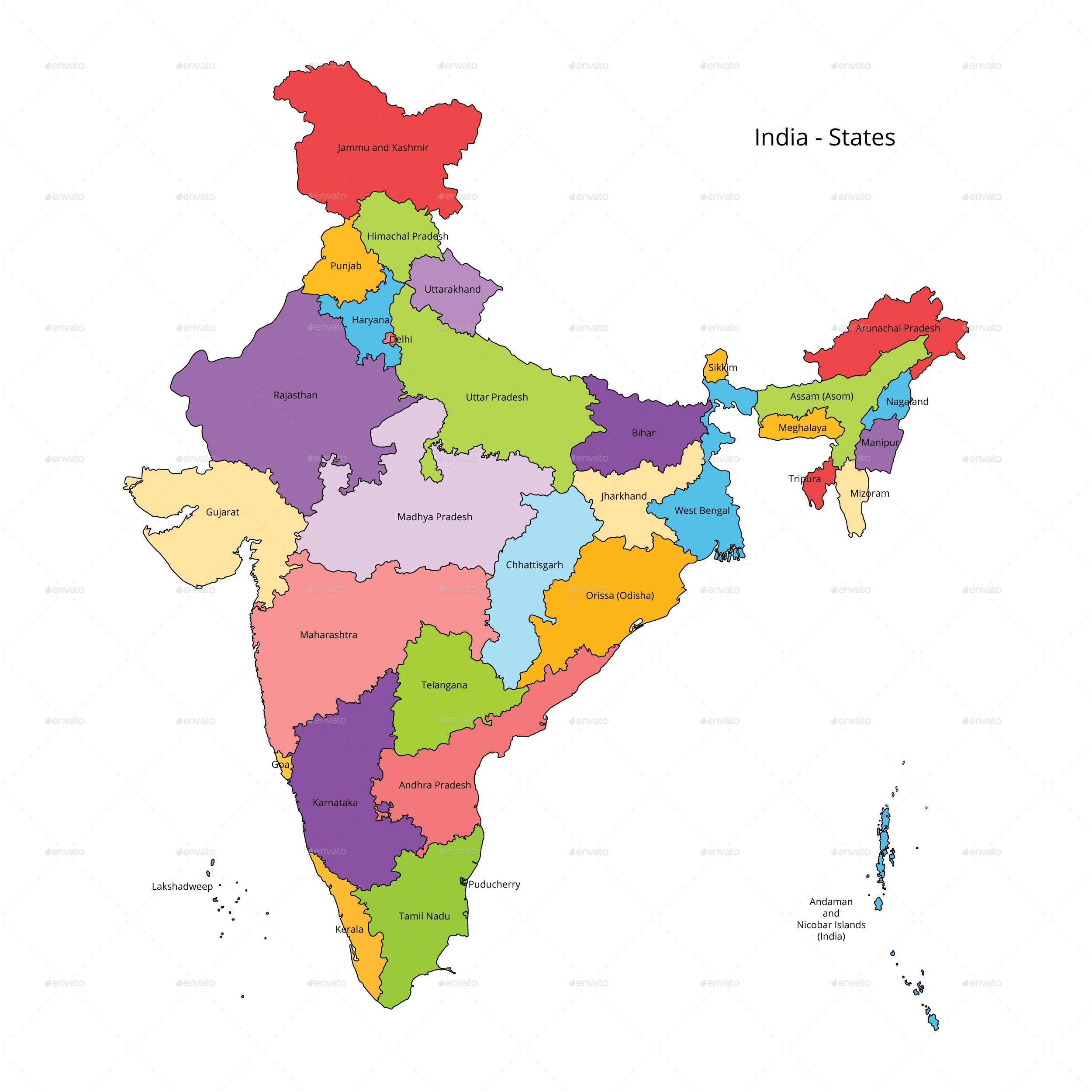 India States Map 