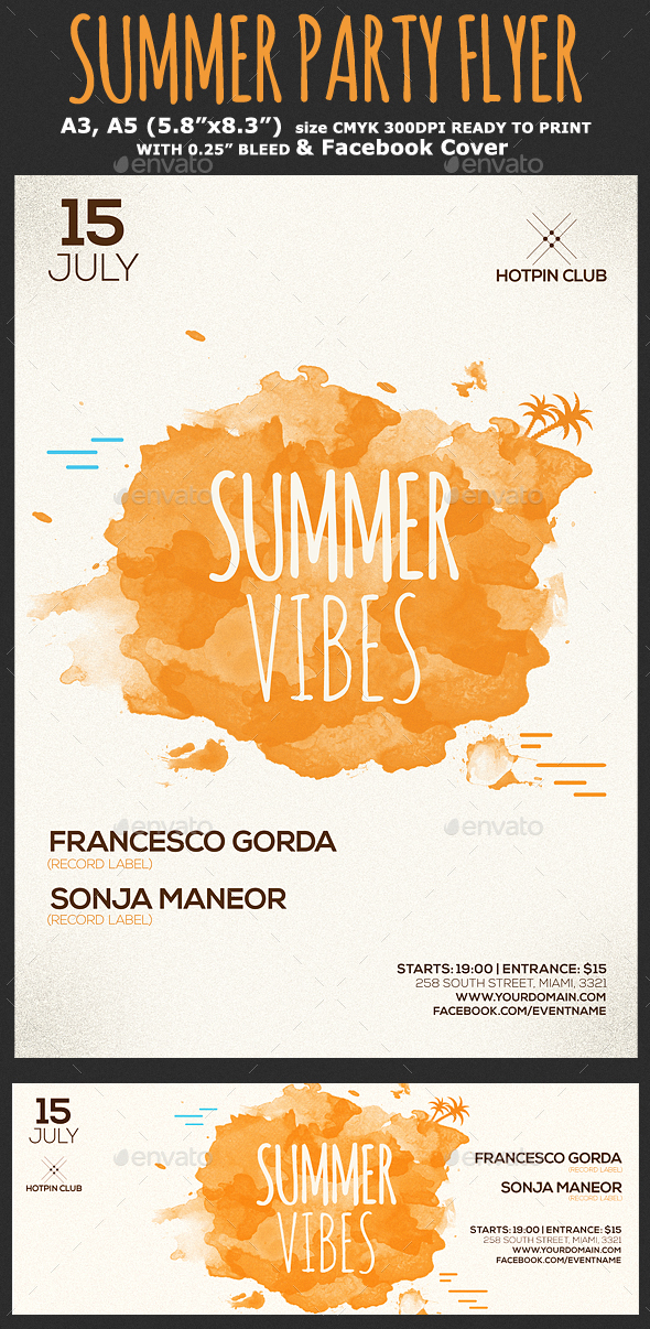 Summer Party Flyer Template