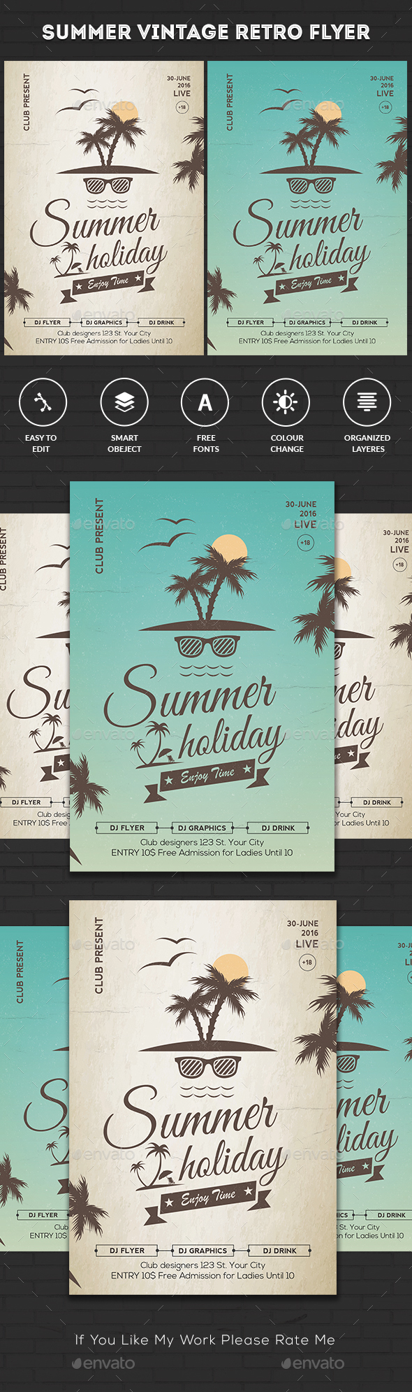 Vintage Summer Party Flyer