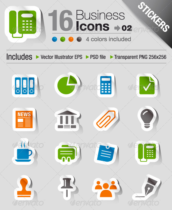 Stickers - Office And Business Icons 02 - Icons