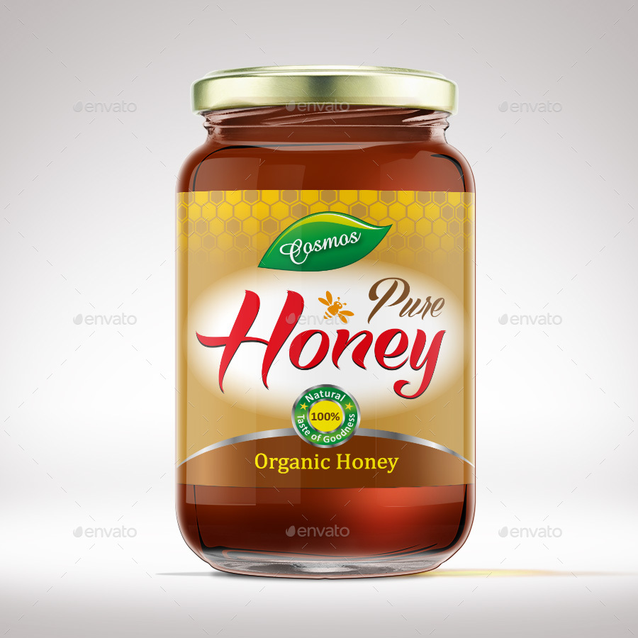 Honey Jar Label Template by designer0007 | GraphicRiver