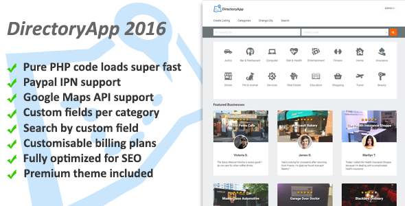 Directory App - Business Directory script