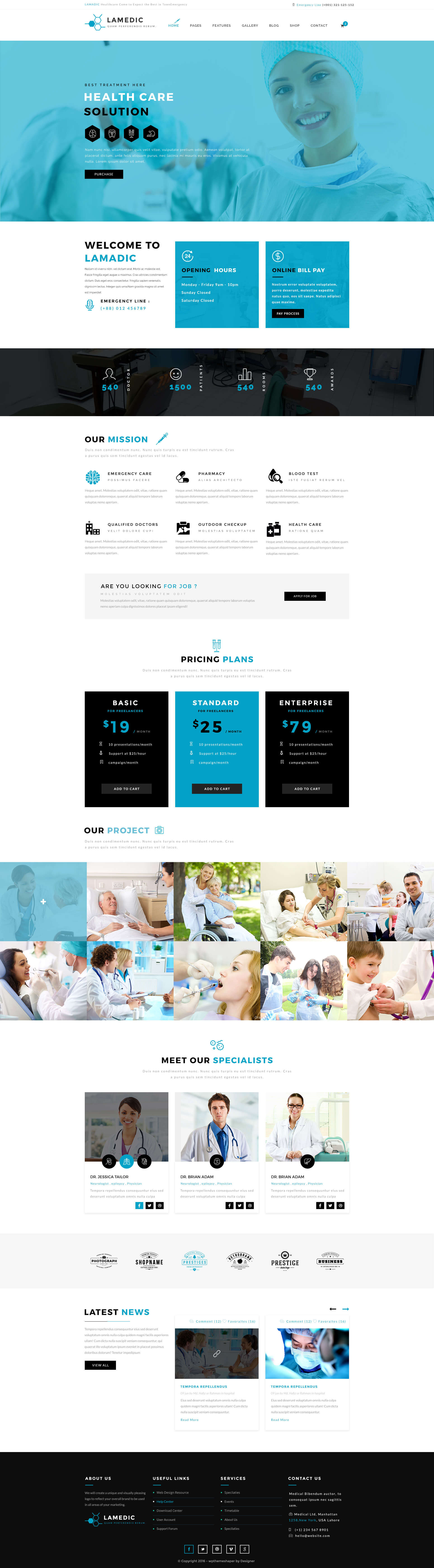 Lamadic - Health & Medical PSD Template - PSD Templates