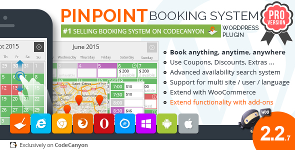 Pinpoint Booking System PRO - Book everything with WordPress