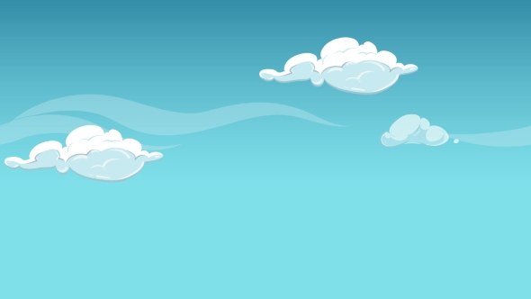 Cartoon Seamless Loop Clouds Animation by MicrovOne | VideoHive