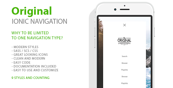 Original - Ionic Side Menu Templates