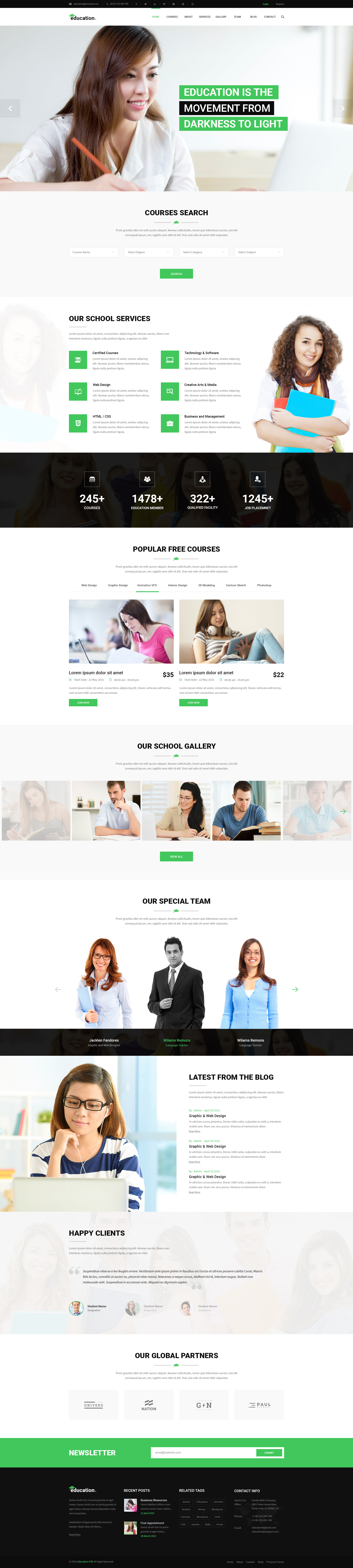 Education - Learning Bootstrap PSD Template