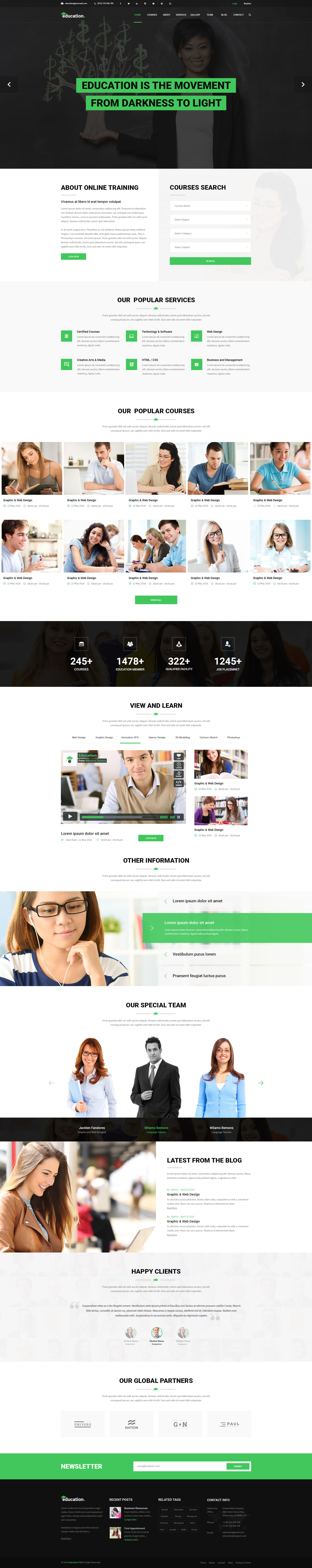 Education - Learning Bootstrap PSD Template