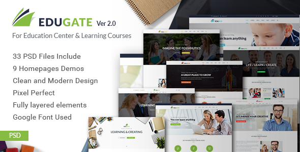 EduGate - Multiconcept Education PSD template