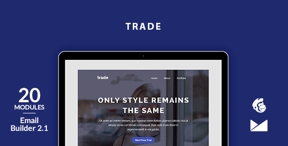 Trade Email Template + Online Emailbuilder 2.1