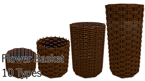 3DOcean Flower Basket pack 17205926 3DOcean Flower Basket pack 17205926