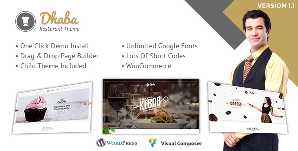 Dhaba - Restaurant, Coffee and Cake Shop WordPress Theme