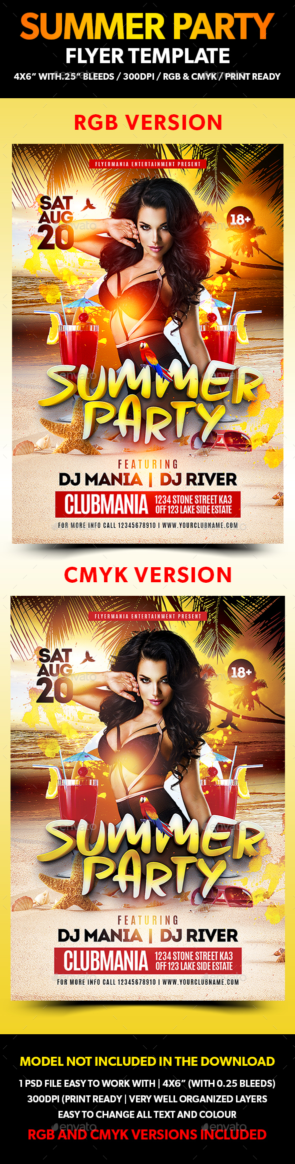 Summer Party Flyer Template