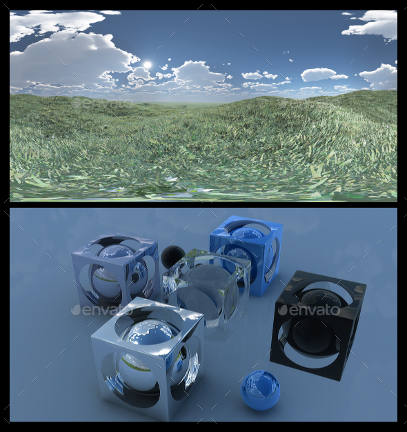 Open Grass Field 5 - HDRI - 3DOcean Item for Sale