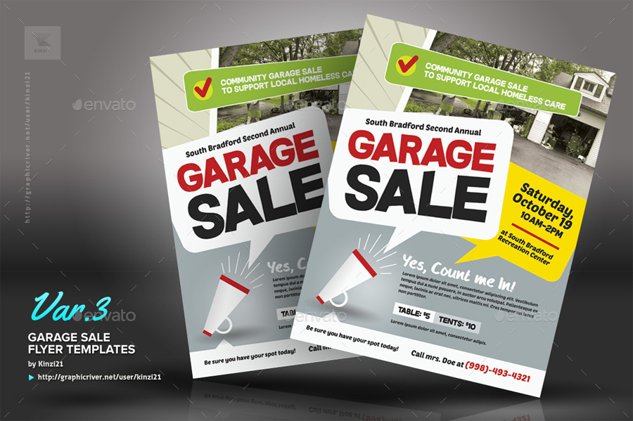 community yard sale flyer template