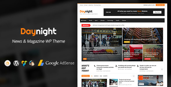 Daynight Magazine - News Magazine Theme