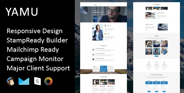 Yamu - Multipurpose Responsive Email Template + Stampready Builder