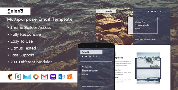 Selena – Responsive Email + StampReady Builder