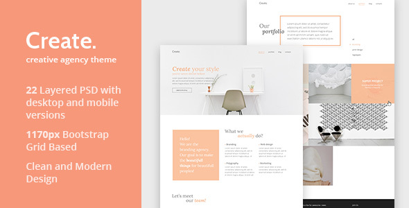 Create – Creative Agency PSD Template