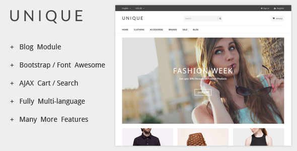 UniqueShop - Prestashop Theme