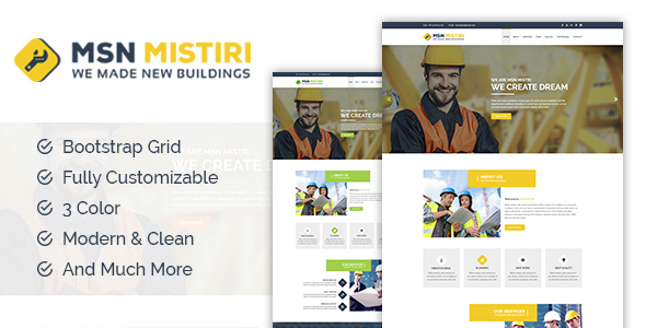 Msn Mistiri – Construction Joomla Template