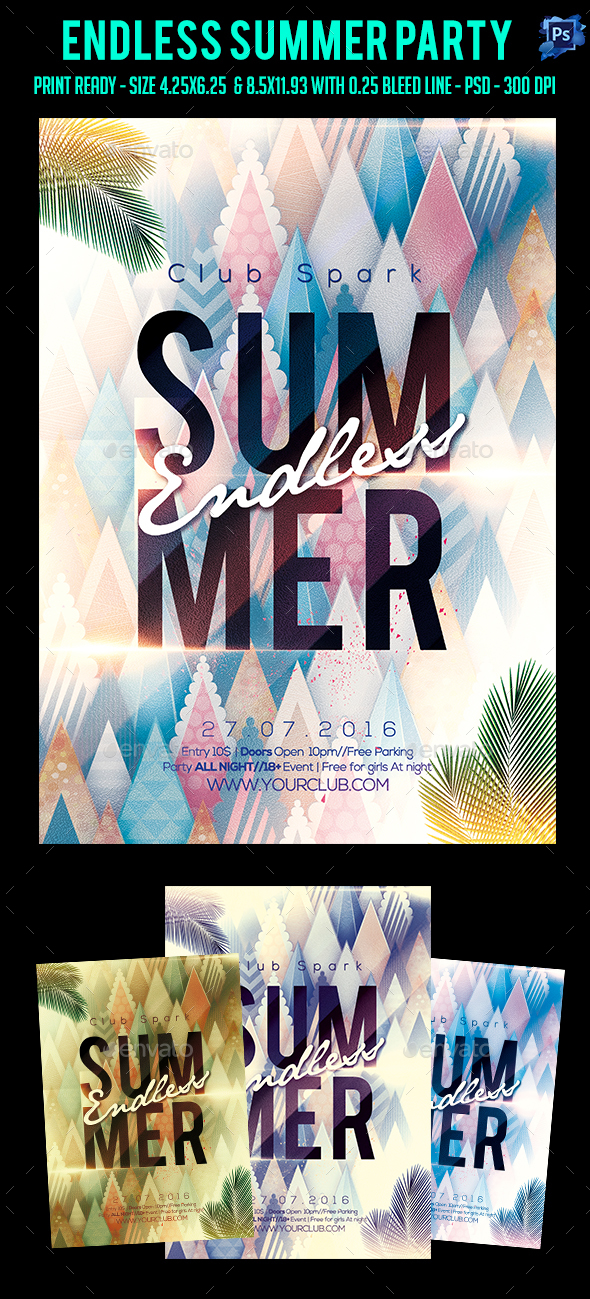 Endless Summer Party Flyer