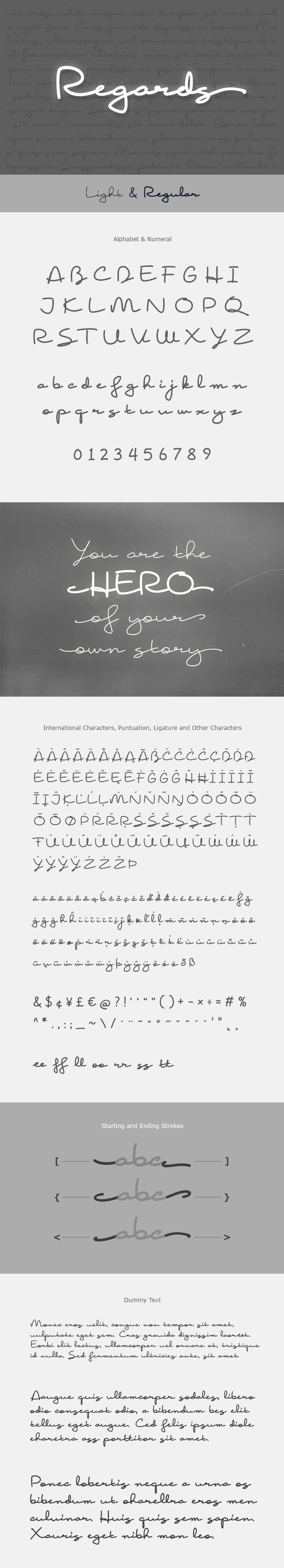 Regards Handwritten Font