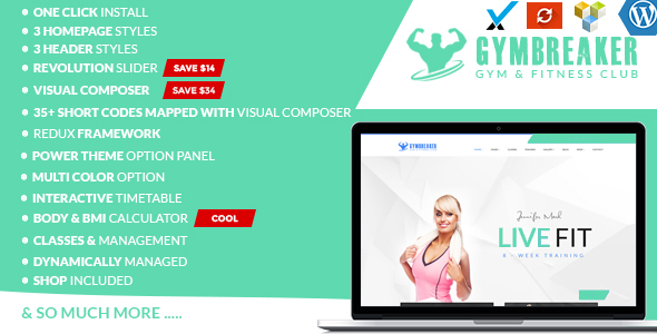 Gym Breaker Fitness & Gym WordPress Theme