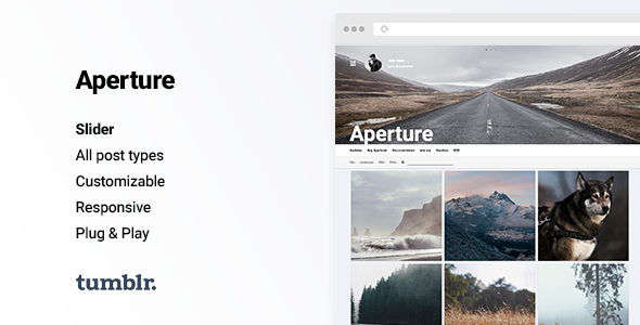 Aperture - Responsive Photography Tumblr Theme