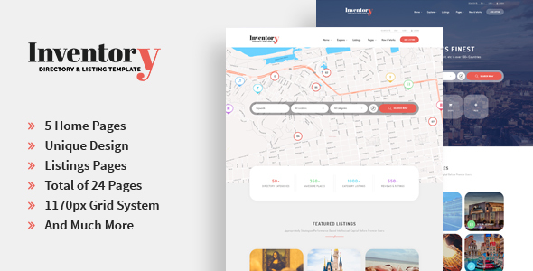 Inventory - Directory & Listing PSD Template
