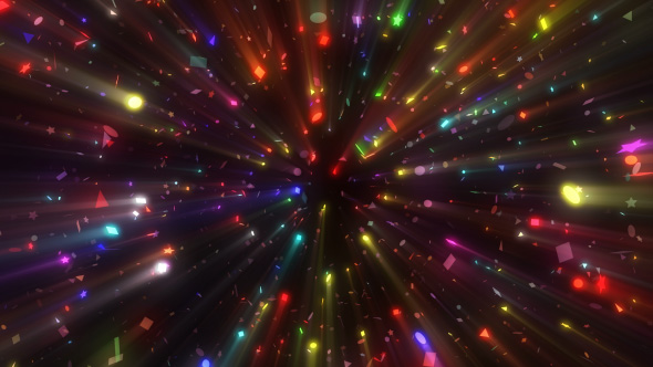 VideoHive Holiday Confetti Rays 17427170 VideoHive Holiday Confetti Rays 17427170