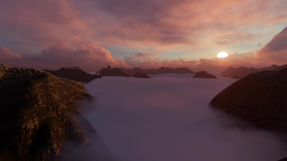 VideoHive Flight Over Tops Of The Mountains In Clouds 17429375 VideoHive Flight Over Tops Of The Mountains In Clouds 17429375