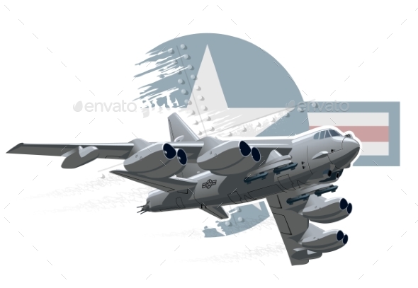 Cartoon Military Airplane