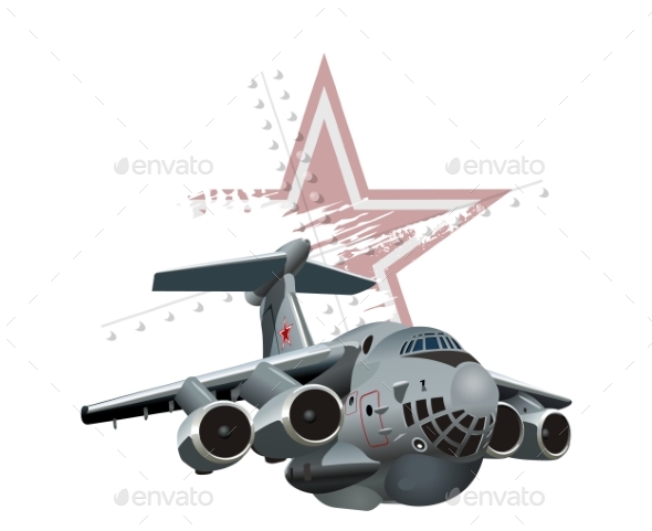 Cartoon Military Airplane