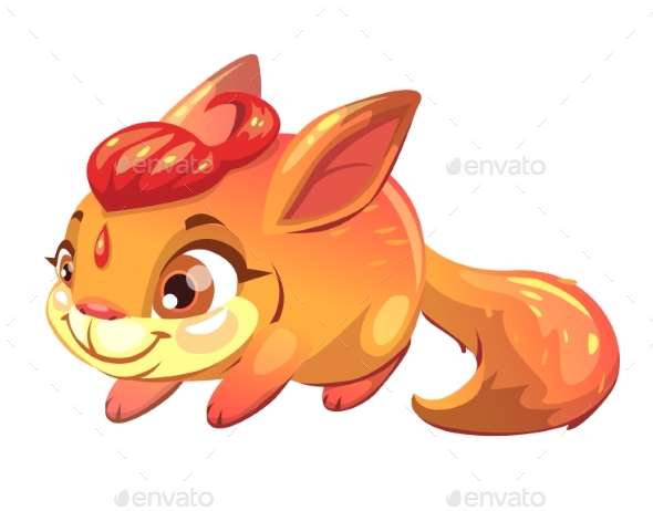 Funny Cartoon Fantasy Squirrel Pet